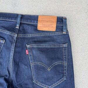 Levi's Premium 502 Taper Jeans Mens 31x30 Dark Blue Denim